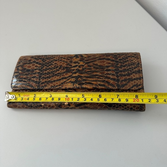 Hobo Tri Fold Leather Snakeskin Print Wallet - Picture 2 of 5
